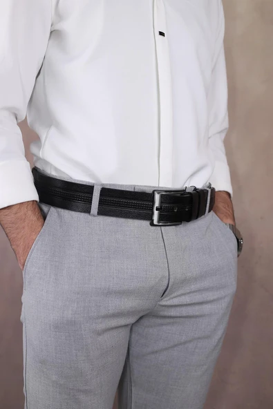 Papuç Sepeti Smt-4412 Erkek Hakiki Deri Klasik Kot Kemeri ürün görseli