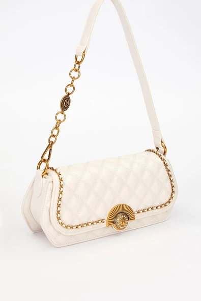 Levidor 930290 Kadın Yelpaze Kilit Detaylı El & Omuz Çantası - Resim 4