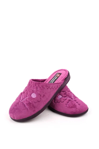 Gezer 14519 Cırtlı Çıkarılabilir Taban Günlük Kadın Ev-Halı Terliği - Resim 3