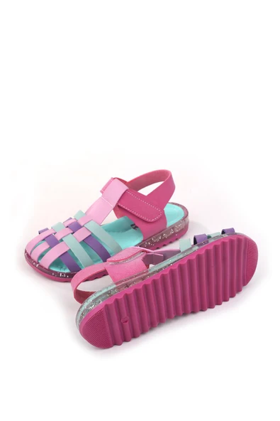 Papuç Sepeti Arzn 4833 Kız Çocuk Ortopedik Rahat Taban Sandalet - Resim 5