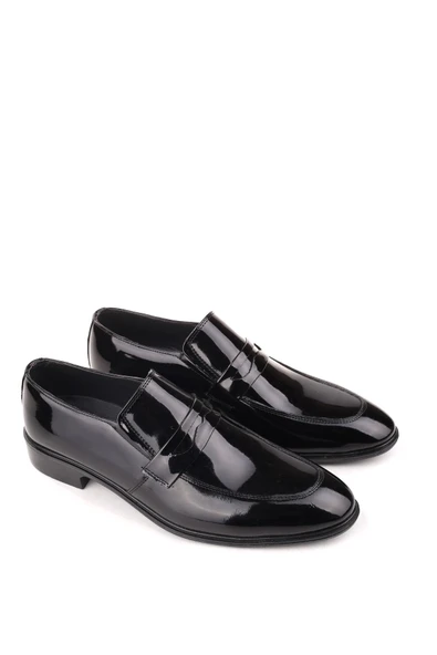 Papuç Sepeti 4564 Erkek Bağcıksız Klasik Rugan Ayakkabı - Resim 2