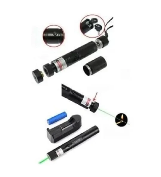 Şarjlı Turbo Yeşil Lazer Pointer Kibrit Yakabilen 15000 Mv Güç 5000mw ürün görseli