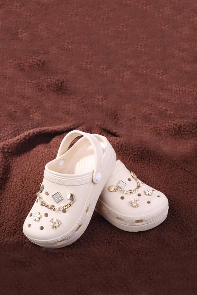 Papuç Sepeti Taşlı Kalın Taban Kadın Havuz/Plaj/Bahçe Terlik Sandalet - Resim 3