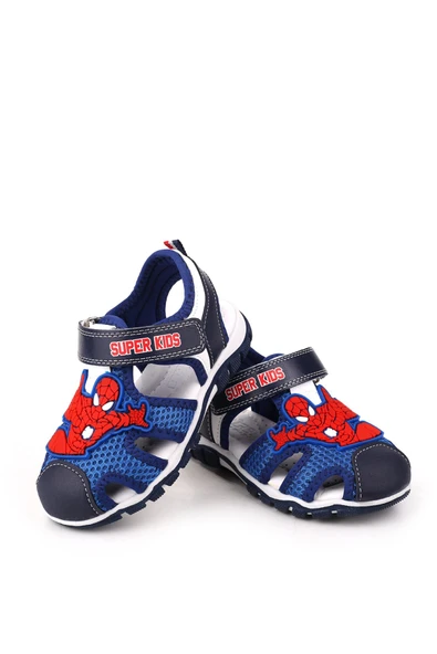 Papuç Sepeti Bircan Erkek Çocuk Örümcek Adam Ortopedik Sandalet - Resim 3