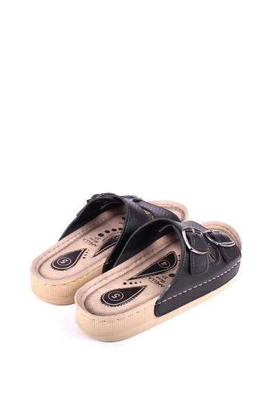 Papuç Sepeti 4872 Hera Kadın Çift Tokalı Rahat Taban Günlük Terlik - Resim 8