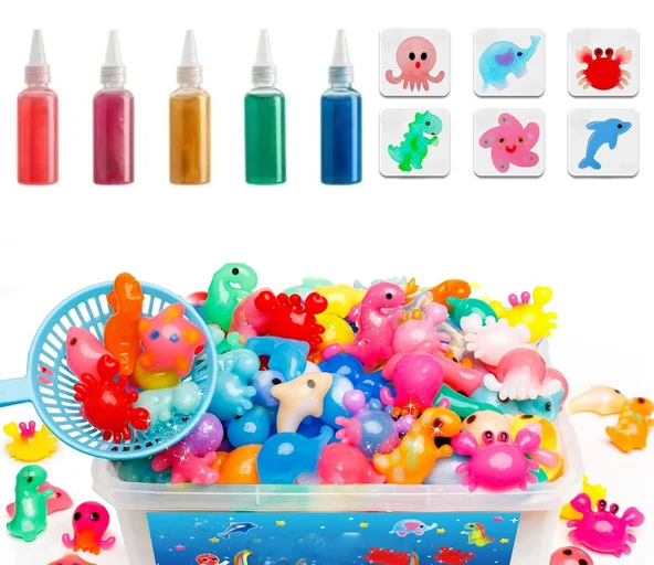 Magic Water Elf Aqua Gel Sihirli su oyuncak seti 5 renk jel şişe 6 kalıp ürün görseli 1