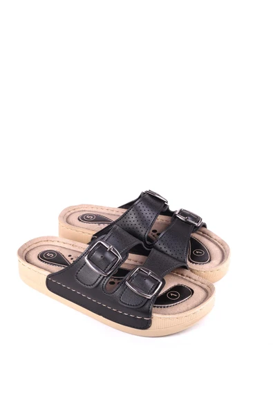 Papuç Sepeti 4872 Hera Kadın Çift Tokalı Rahat Taban Günlük Terlik ürün görseli