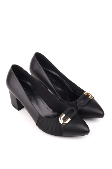 Papuç Sepeti 943-2 Kadın 6 Cm Kare Topuklu Rahat Ayakkabı ürün görseli 1