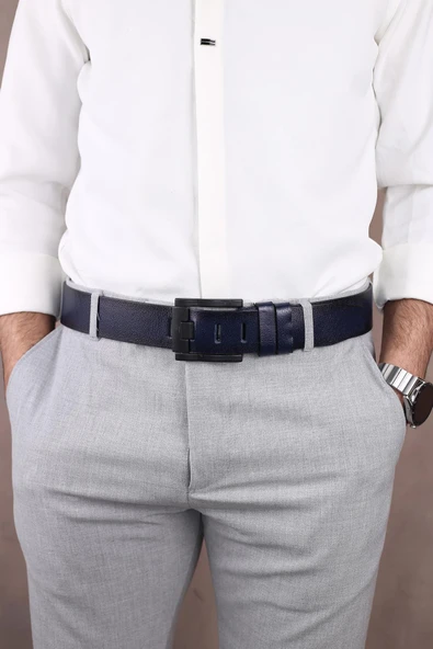 Papuç Sepeti Smt-4411 Erkek Hakiki Deri Kot Kemeri - Resim 4