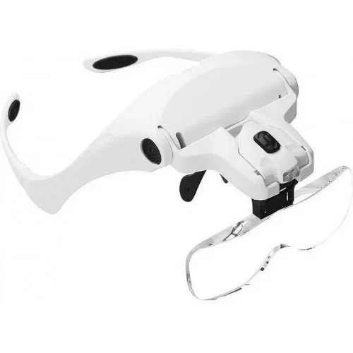 5 Lens 1.0x3.5x, 2led Işıklı  Ile Ayarlanabilir Gözlük Büyüteç9892b2 ürün görseli 1