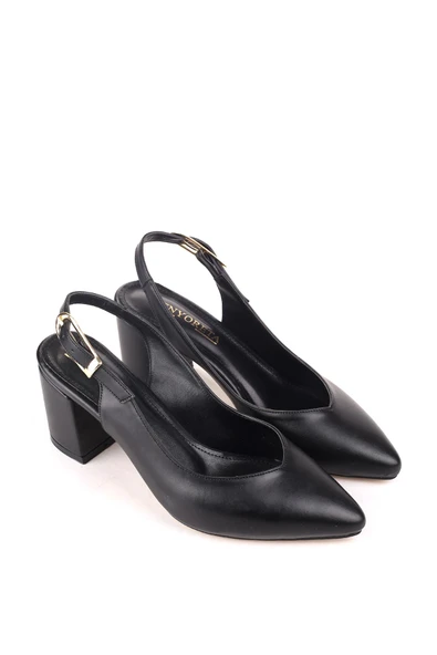 Papuç Sepeti 066 Kadın 7 cm Topuklu Ayakkabı - Resim 2