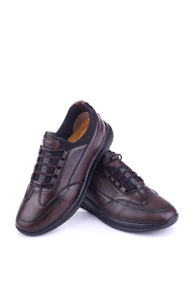 Papuç Sepeti 525 Hakiki Deri Streç Bağcıklı Günlük Erkek Ayakkabı - Resim 6