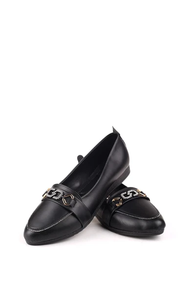 Papuç Sepeti 4717 Kadın Büyük Numara Rahat Taban Babet Ayakkabı - Resim 5