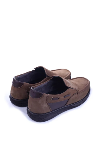 Papuç Sepeti Erkek Hakiki Nubuk Deri Kauçuk Taban Günlük Ayakkabı - Resim 8