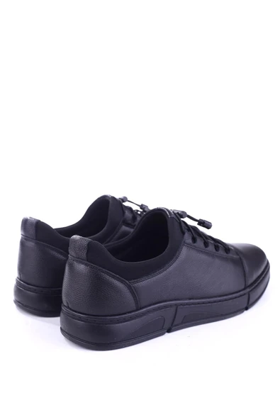 Papuç Sepeti 584 Hakiki Deri Streç Bağcıklı Günlük Erkek Ayakkabı - Resim 4