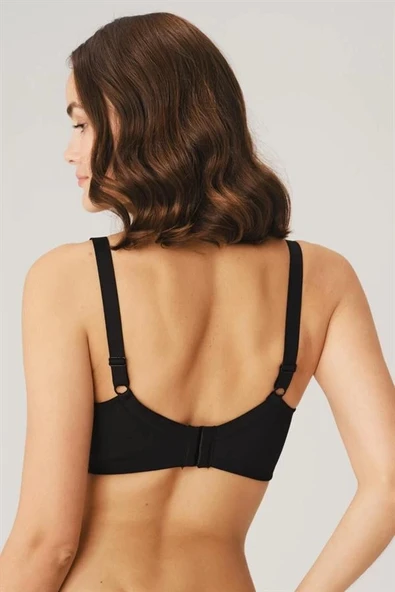 Balenli Desteksiz Dolgusuz Toparlayıcı Yumuşak Süngerli Günlük Klasik Küçültücü Sütyen - Resim 2