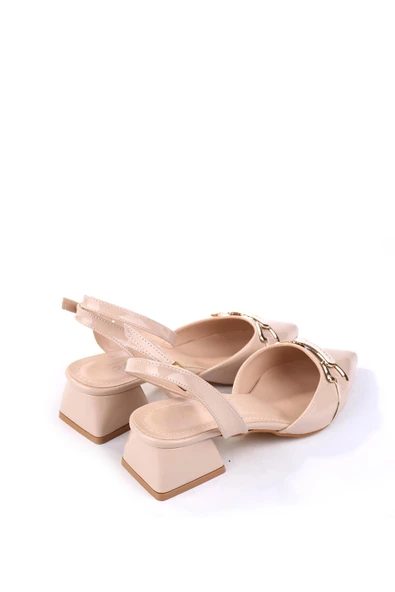 Papuç Sepeti 865 Kadın Rugan Klasik Topuklu Ayakkabı - Resim 10