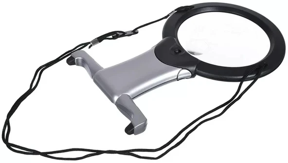 2x 6x Led Eller Serbest,boyun Asılı,dıkış,okuma İçin En Uygun Büyüteç 11b1 - Resim 2