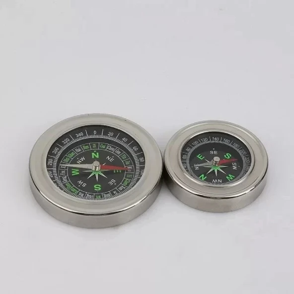 Yuvarlak Metal Kasa Dayanıklı Pusula 80mm - Resim 2