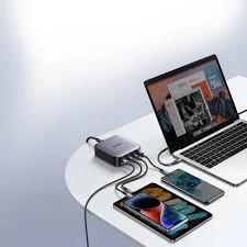 Ugreen Nexode 100W USB Type-C QC 4.0 PD 3.0 GanX 4 Portlu Hızlı Şarj Cihazı 90928 - Resim 3