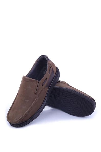 Papuç Sepeti Erkek Hakiki Nubuk Deri Kauçuk Taban Günlük Ayakkabı - Resim 10