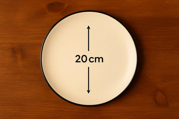 Sesamos 6 lı Pasta Seti- 21 Cm. Petrol Yeşili - Resim 3