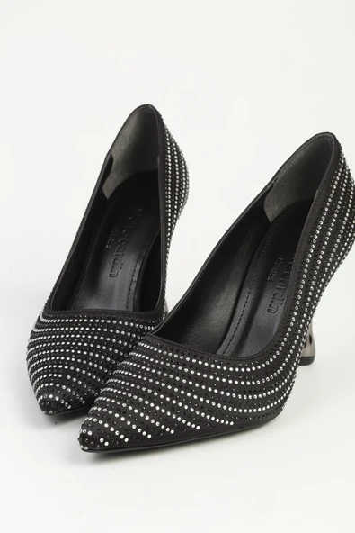 Pierre Cardin PC - 55010 Kadın 9 Cm Topuklu Taşlı Abiye Ayakkabı - Resim 5