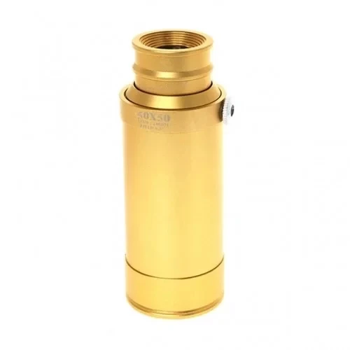 50x50 Panda Metal Gövde Tek Gözle Büyük Mercek Korsan Dürbün Gold - Resim 2