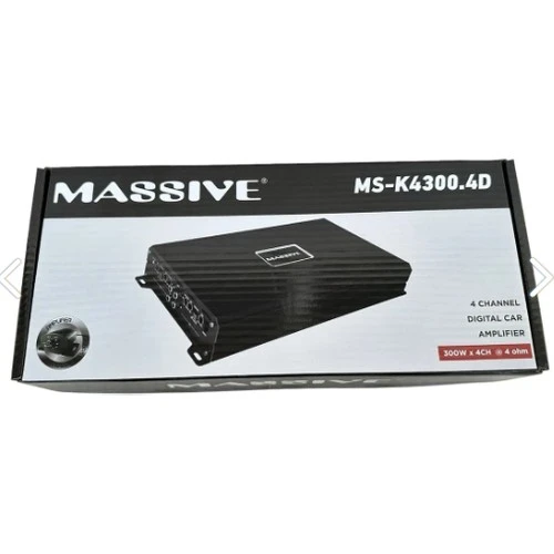 Massive MS-K4300.4D 4 x 300W Rms Profesyonel 4 Kanal Oto Anfi ürün görseli