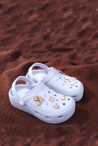 Papuç Sepeti Taşlı Kalın Taban Kadın Havuz/Plaj/Bahçe Terlik Sandalet - 4