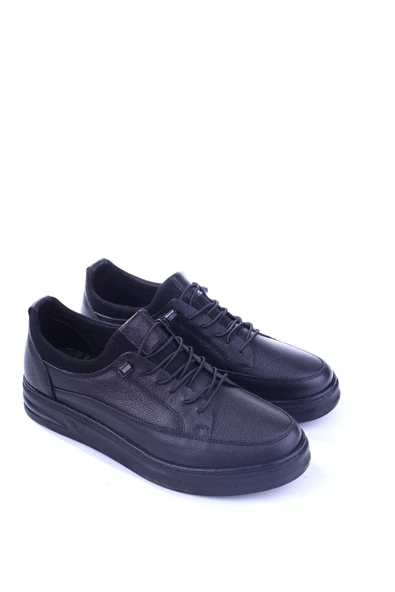 Papuç Sepeti 586 Hakiki Deri Streç Bağcıklı Günlük Erkek Ayakkabı ürün görseli 1