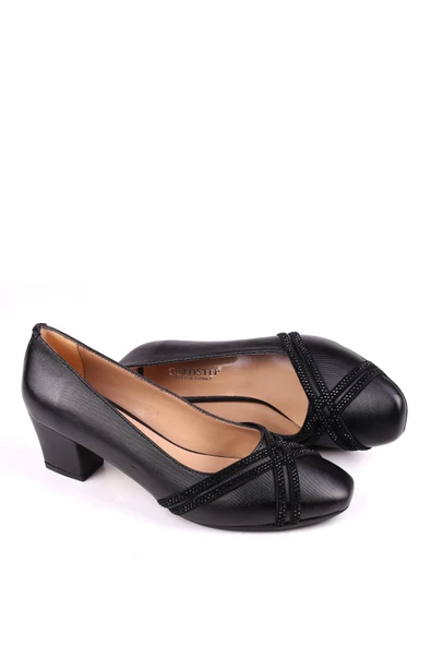 Gold Step 8619 Kadın Taş Detaylı  5 Cm Topuklu Günlük Ayakkabı - Resim 5