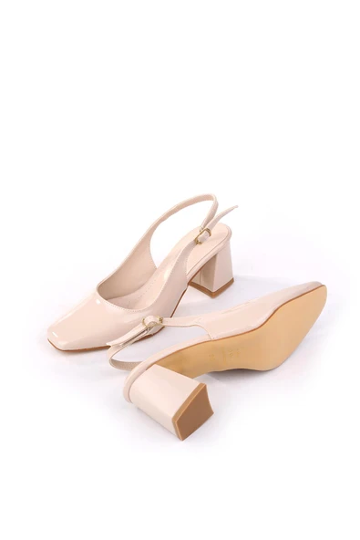 Papuç Sepeti 5510-1 Kadın 6 Cm Kare Topuklu Rahat Rugan Ayakkabı - Resim 10