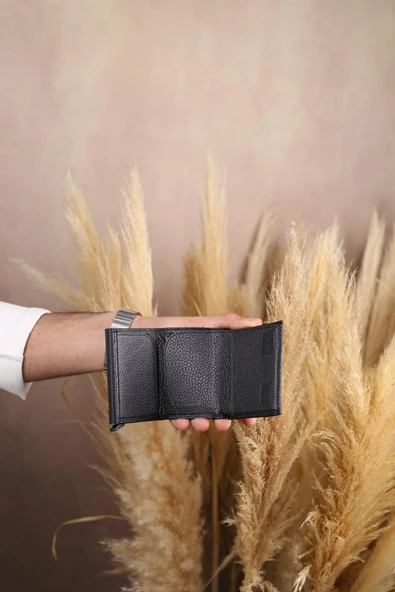 Papuç Sepeti 5540 Hakiki Deri Erkek Mekanizmalı Kartlık Cüzdan - Resim 3