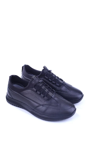 Papuç Sepeti 525 Hakiki Deri Streç Bağcıklı Günlük Erkek Ayakkabı ürün görseli 1