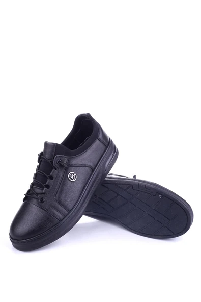 Papuç Sepeti 610 Hakiki Deri Streç Bağcıklı Günlük Erkek Ayakkabı - Resim 9