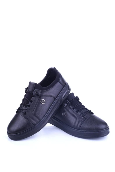 Papuç Sepeti 610 Hakiki Deri Streç Bağcıklı Günlük Erkek Ayakkabı - Resim 5