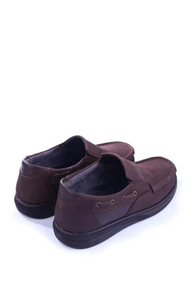 Papuç Sepeti Erkek Hakiki Nubuk Deri Kauçuk Taban Günlük Ayakkabı - Resim 7