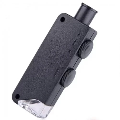 Mini 60x 100x Zoom Lens Odak Takı Led Cep Mikroskop Büyüteç - Resim 3