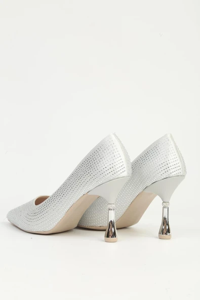 Pierre Cardin PC - 55010 Kadın 9 Cm Topuklu Taşlı Abiye Ayakkabı - Resim 6