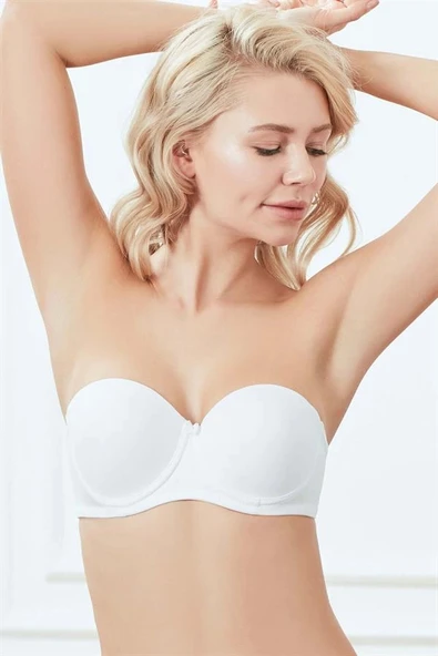 Amora Secret Balenli Desteksiz Dolgusuz Askısız Straplez Günlük Klasik T-Shirt Sütyeni ürün görseli