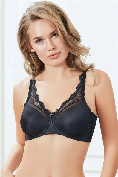 Balenli Desteksiz Dolgusuz Toparlayıcı Dantelli Küçültücü Sütyen ürün görseli