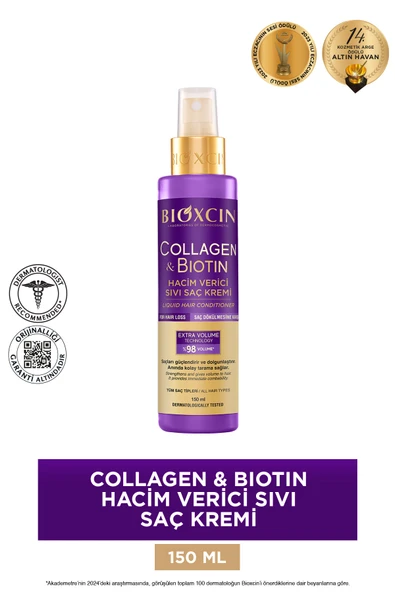 Bioxcin Collagen Biotin Hacim Verici Sıvı Saç Kremi 150 ml