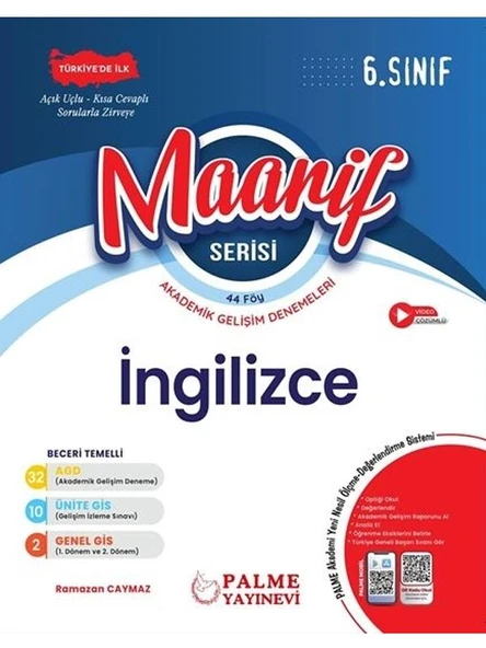 PALME 6.SINIF MAARİF SERİSİ İNGİLİZCE HAFTALIK  DENEME (44 FÖY) ürün görseli