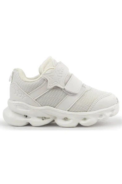 Papuç Sepeti Cayt Unisex Bebek Filelli Işıklı Hafif Rahat Spor Ayakkabı - Resim 3