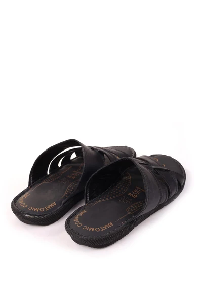 Papuç Sepeti Hakiki Deri Anatomik Rahat Taban Erkek Terliği - Resim 5