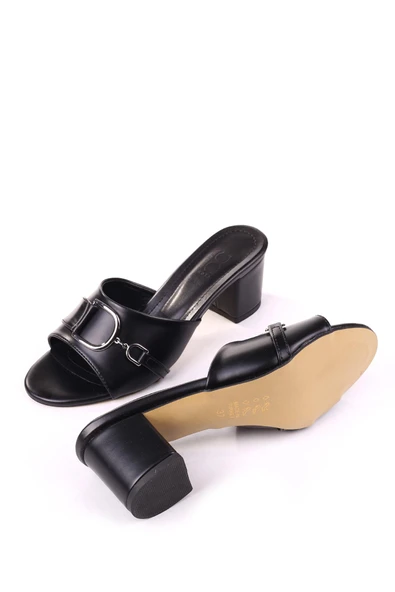 Papuç Sepeti LL107 Kadın 6,5 Cm Kare Topuk Günlük Terlik - Resim 9