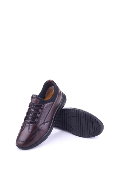 Papuç Sepeti 525 Hakiki Deri Streç Bağcıklı Günlük Erkek Ayakkabı - Resim 10