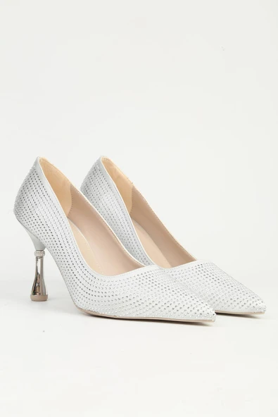 Pierre Cardin PC - 55010 Kadın 9 Cm Topuklu Taşlı Abiye Ayakkabı - Resim 2