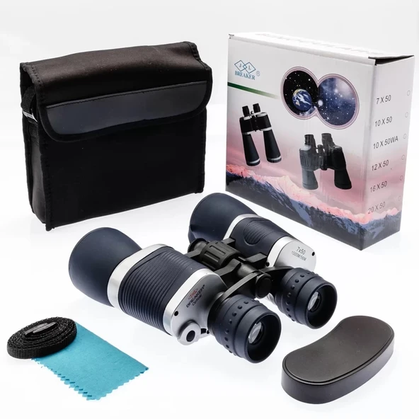 Breaker 7x50 Güneş Filtreli Profesyonel El Dürbünü 1000m/56m – Mavi ürün görseli 1